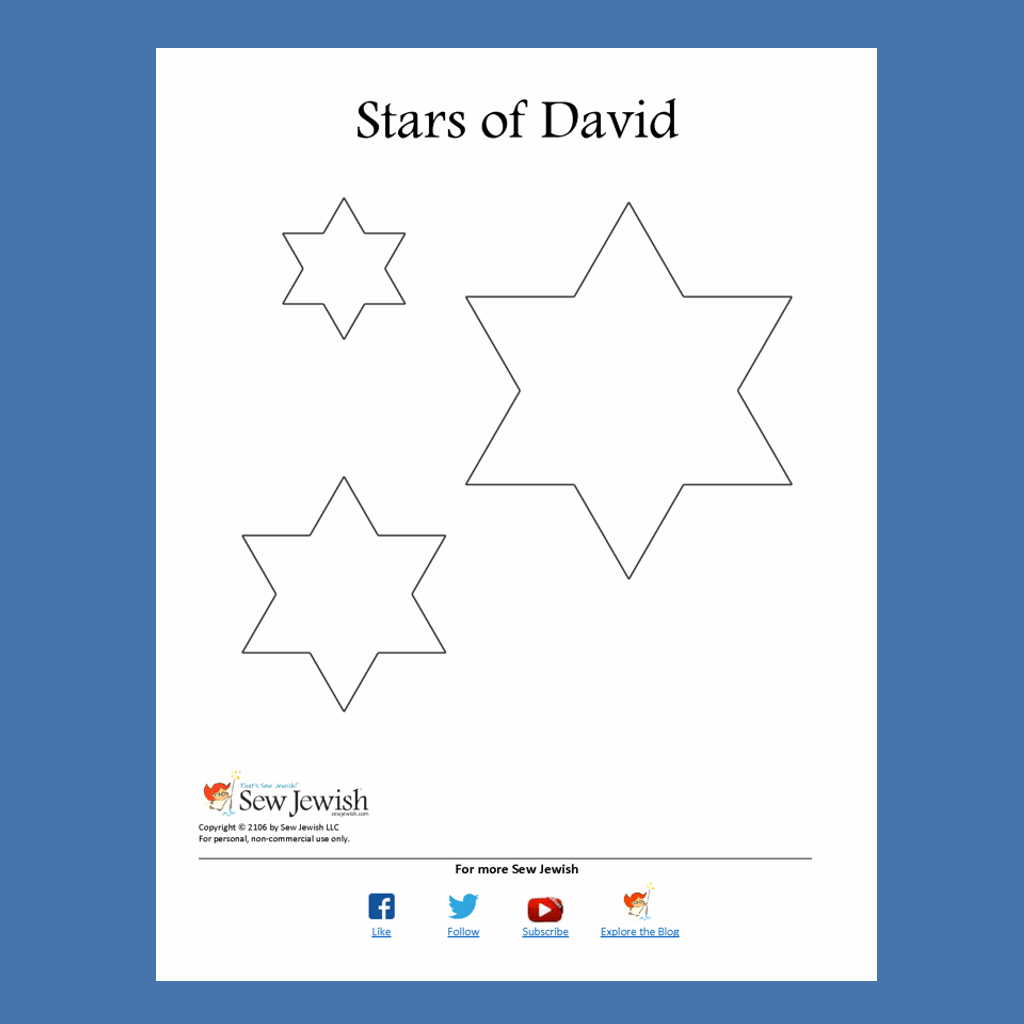 Free Star Of David Pattern PDF Sew Jewish