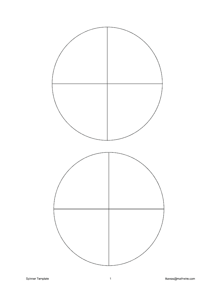 Printable Spinner Wheel Template