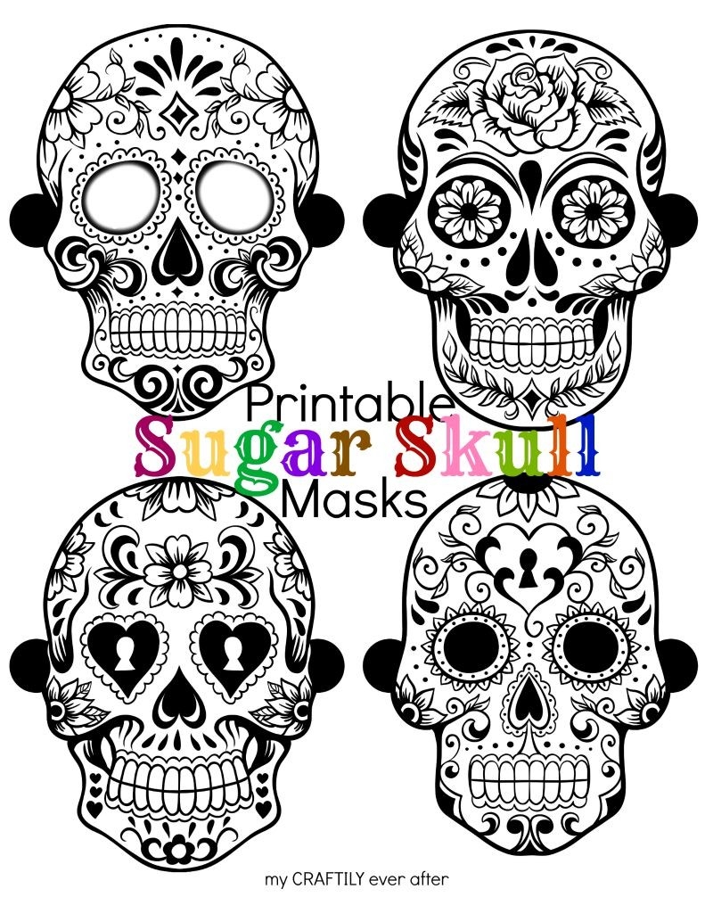 Free Printable Sugar Skull Template