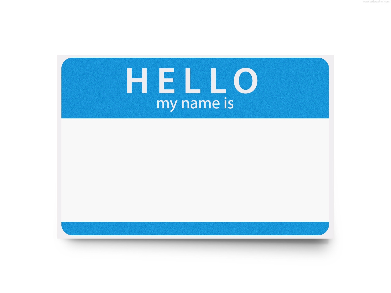 Hello My Name Is PSD Template PSDgraphics