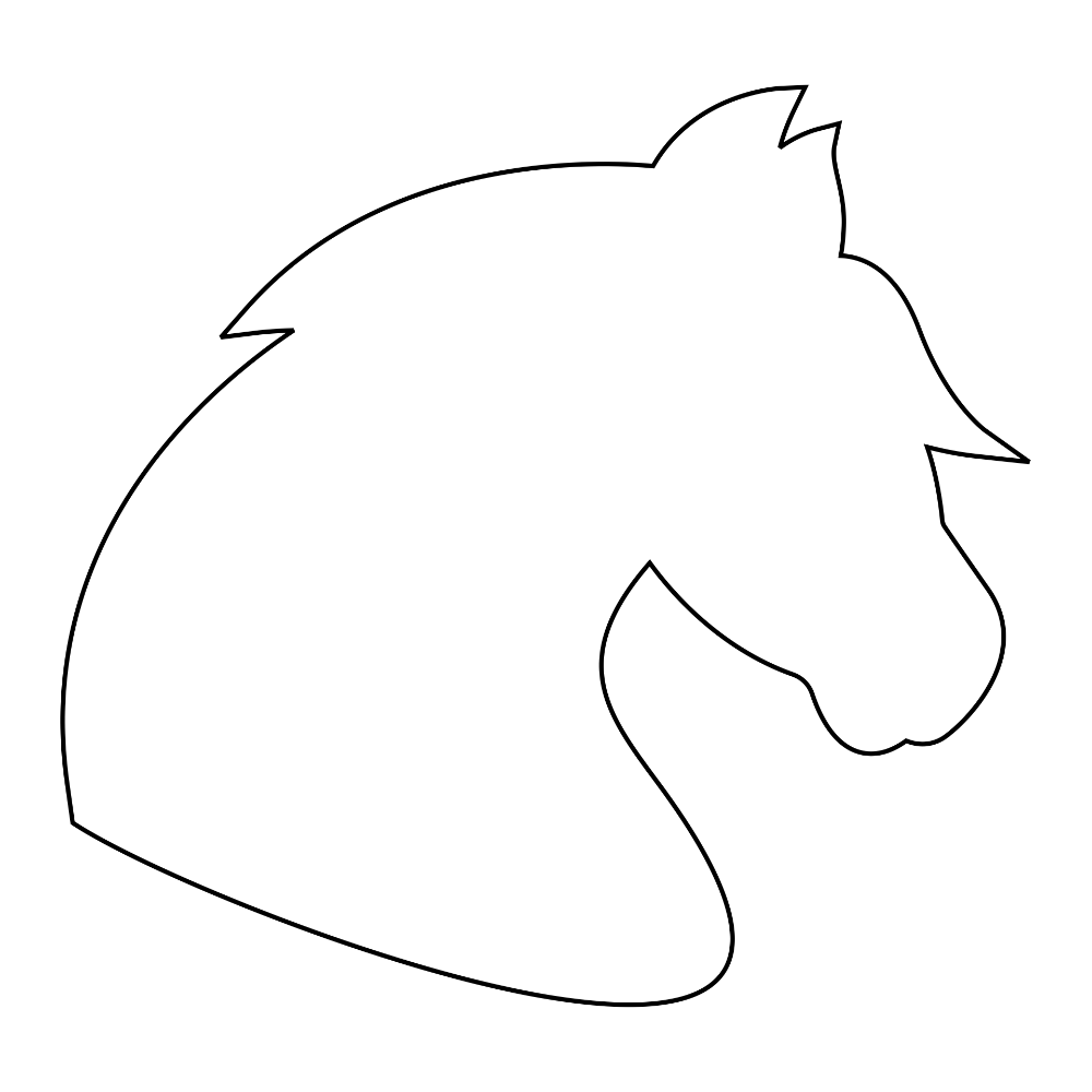 Horse Head Template Printable