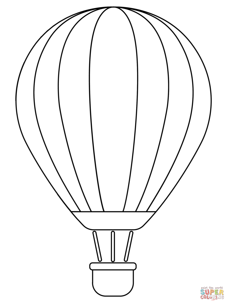 Hot Air Balloon Printable Template