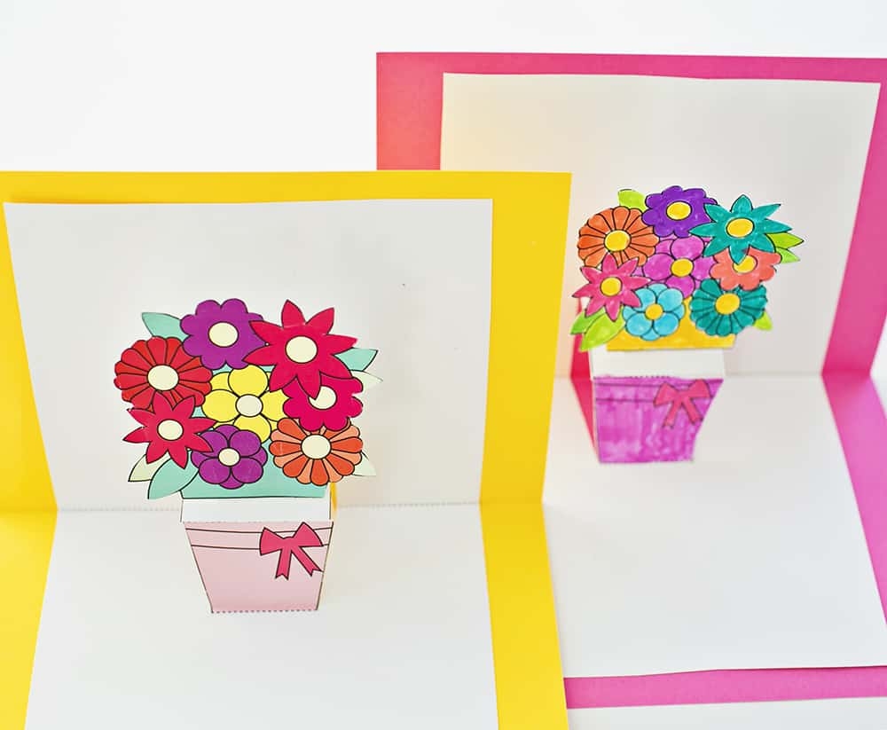 HOW TO MAKE POP UP FLOWER CARDS WITH FREE PRINTABLES