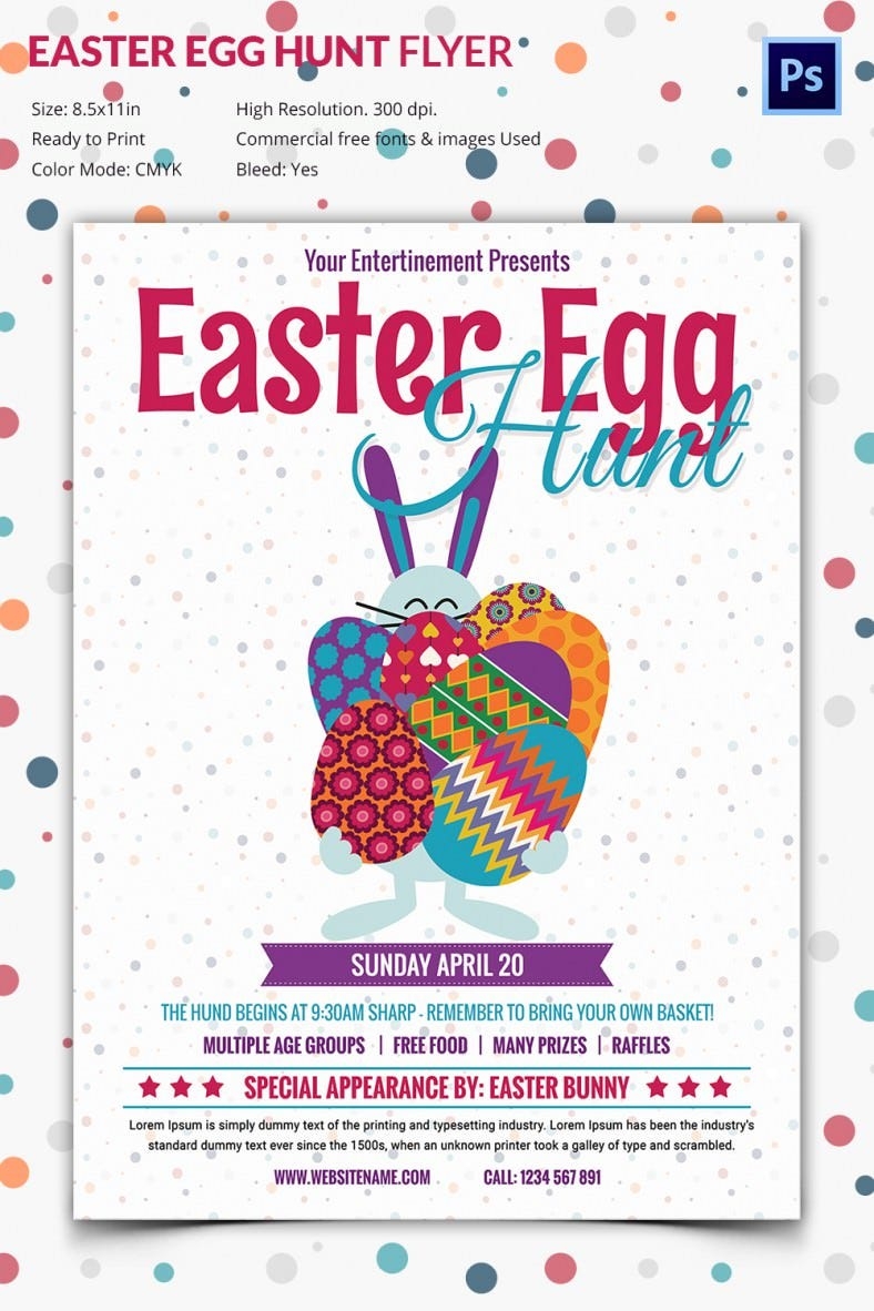 Impressive Easter Egg Hunt Flyer Template