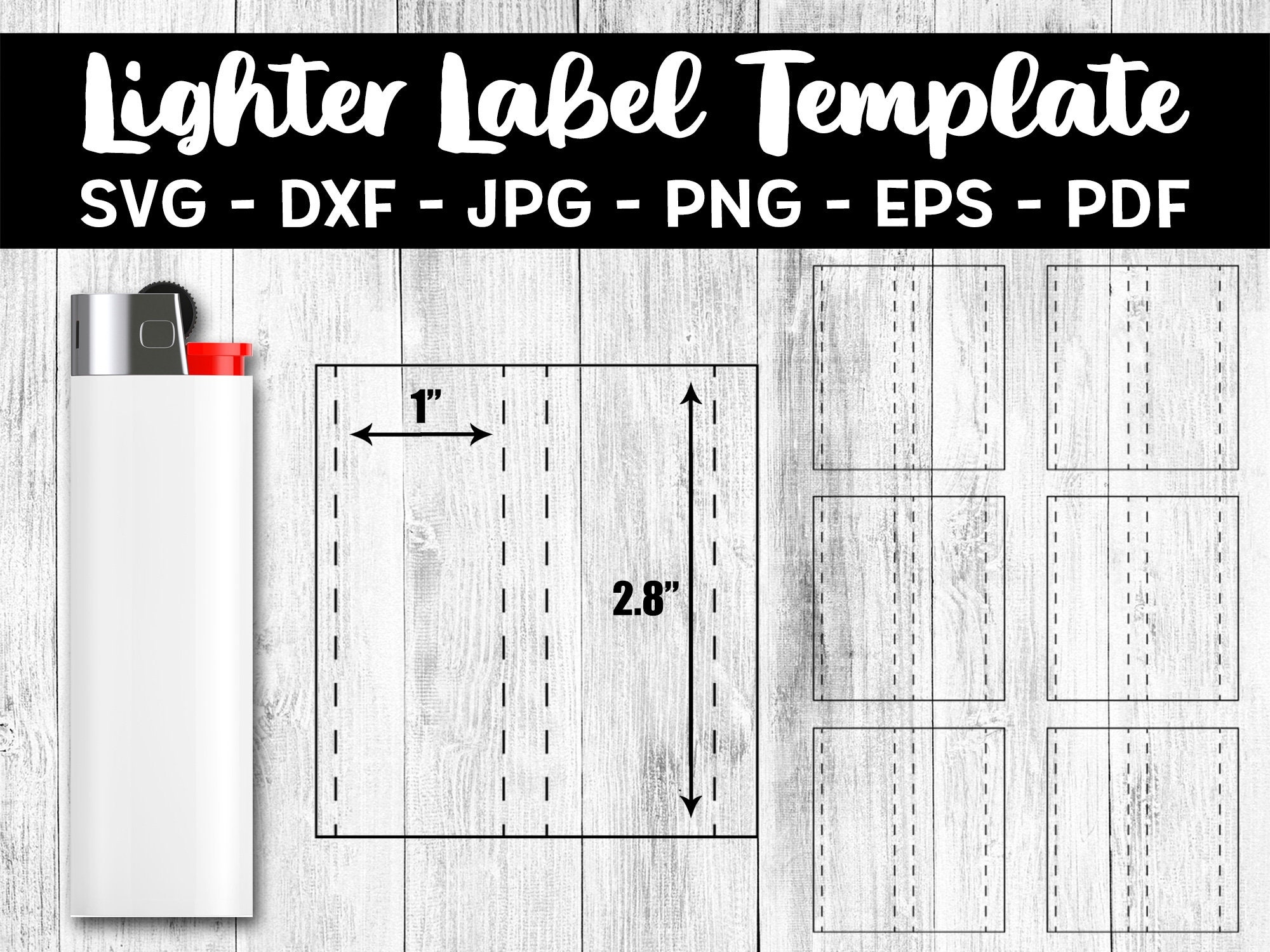 Printable Bic Lighter Wrap Template