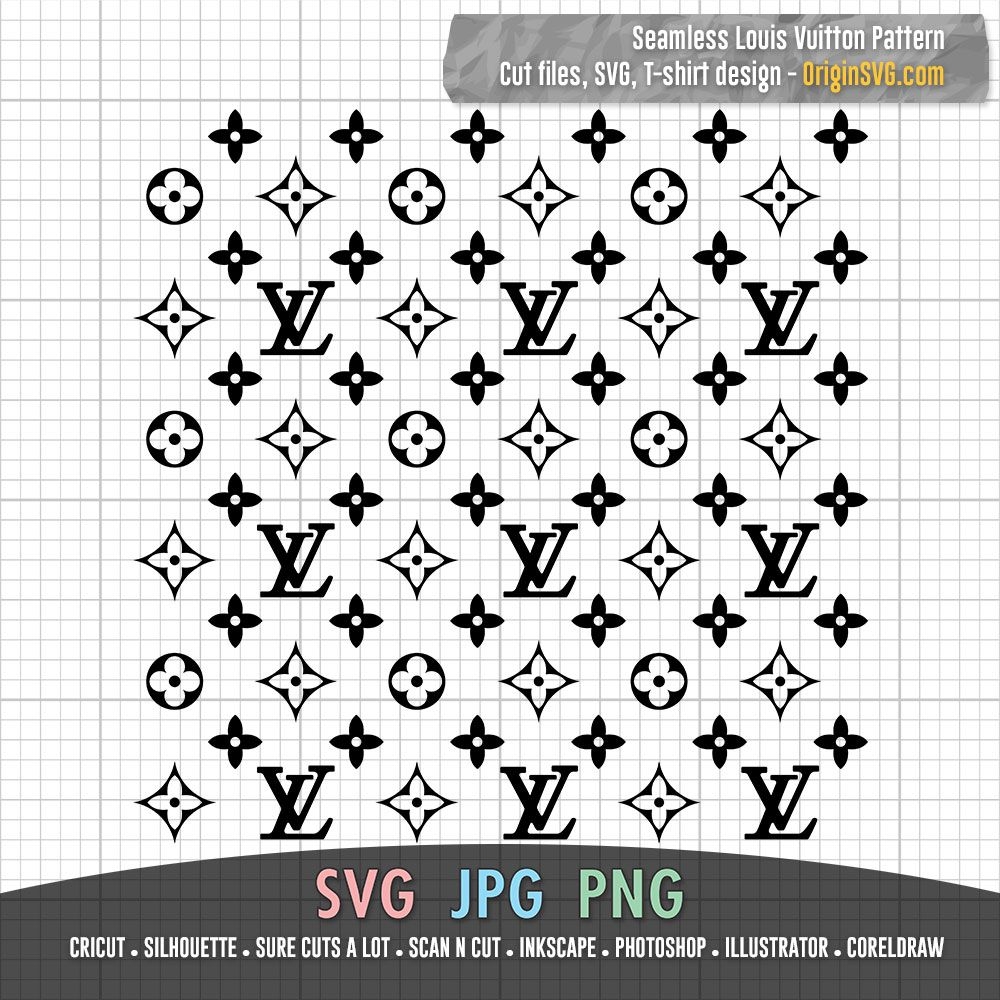 Louis Vuitton Pattern Seamless LV Pattern SVG Origin SVG Art Louis Vuitton Pattern Louis Vuitton Svg