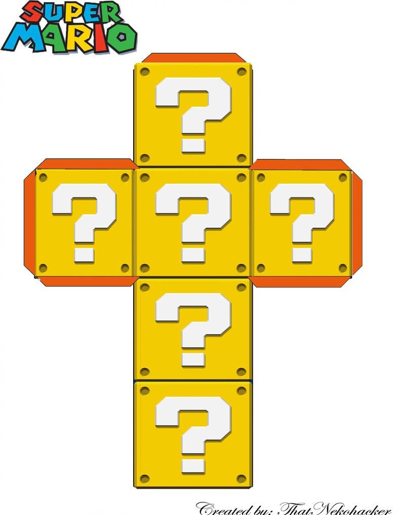 Printable Mario Question Mark Template