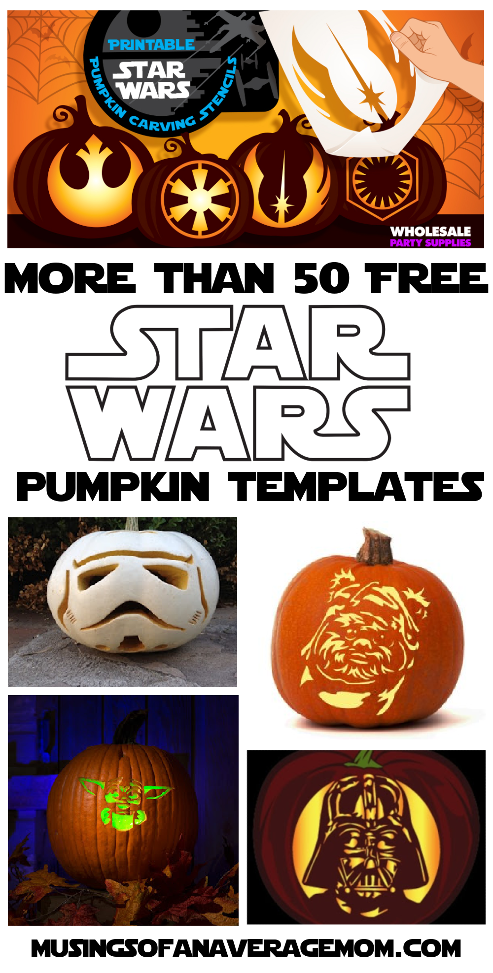 Musings Of An Average Mom Free Star Wars Pumpkin Carving Templates