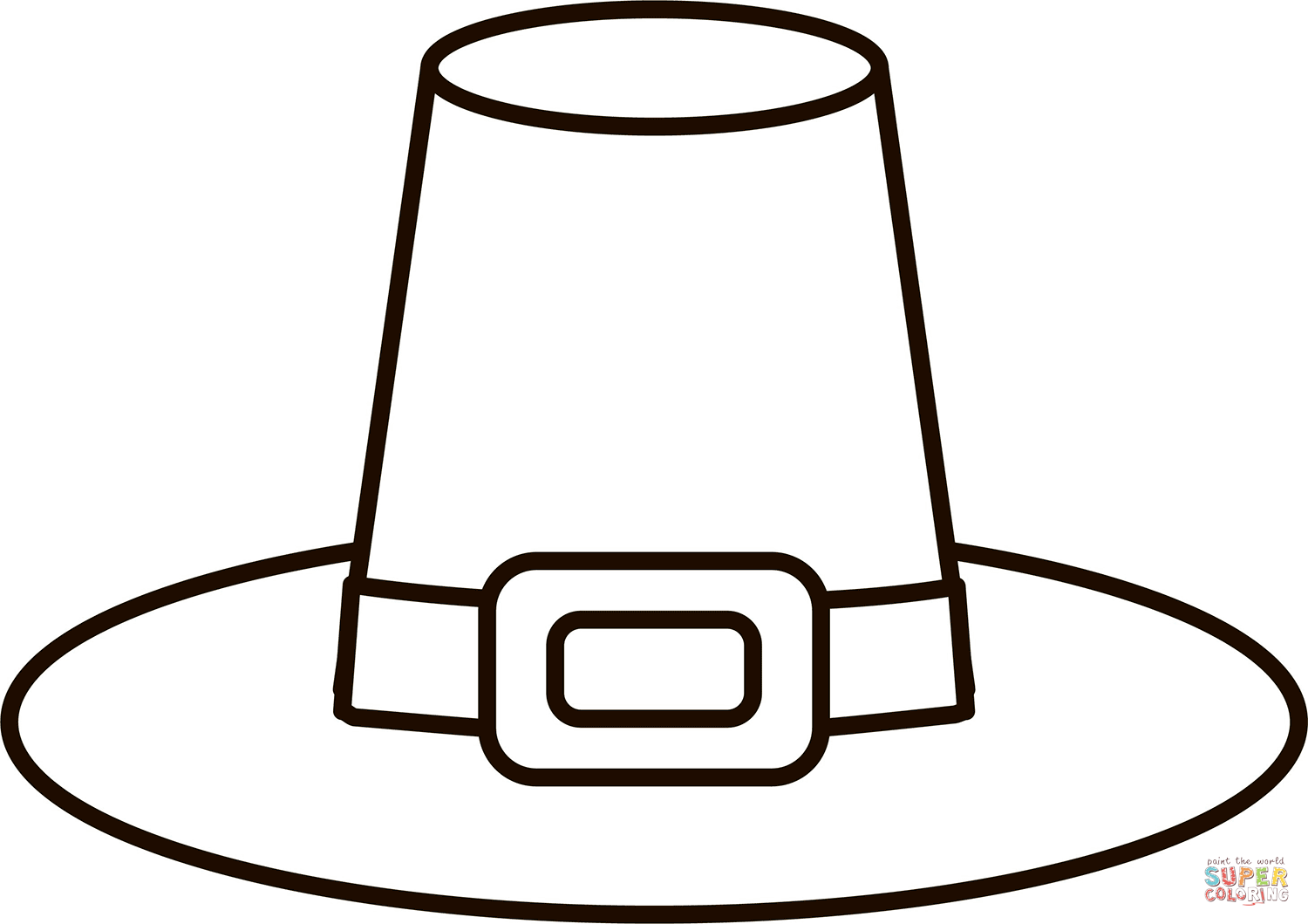 Pilgrim Hat Coloring Page Free Printable Coloring Pages