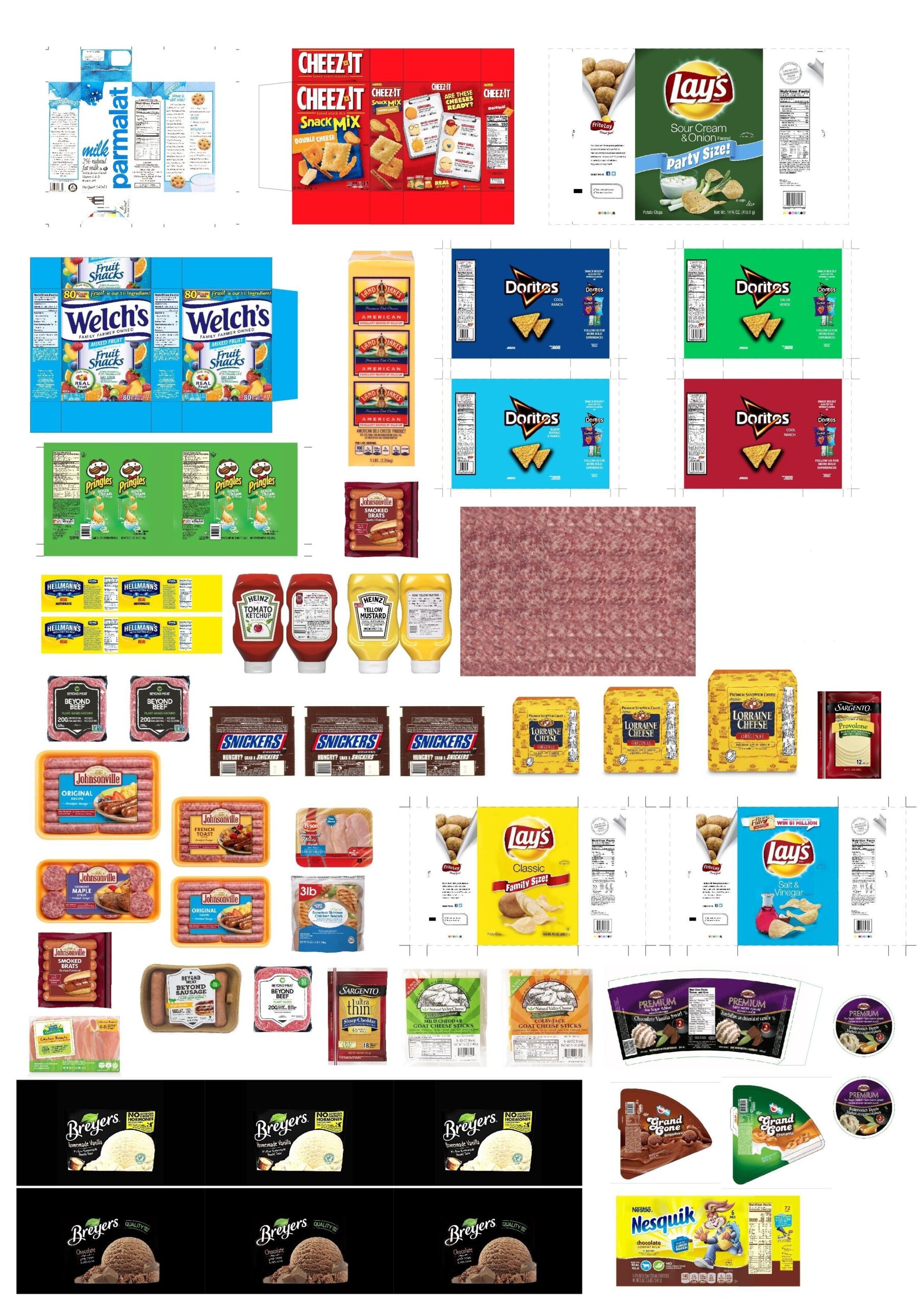 Printable Miniature Food Templates