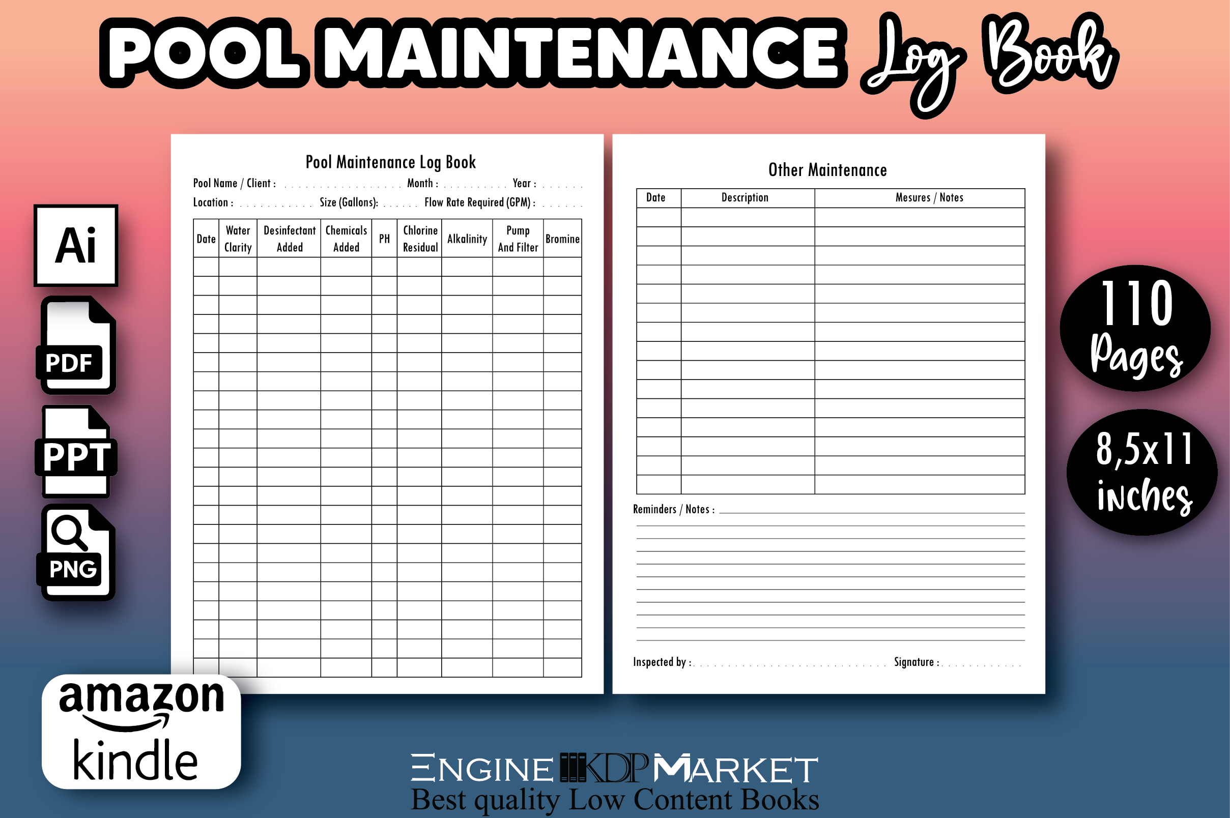 Printable Pool Maintenance Schedule Template