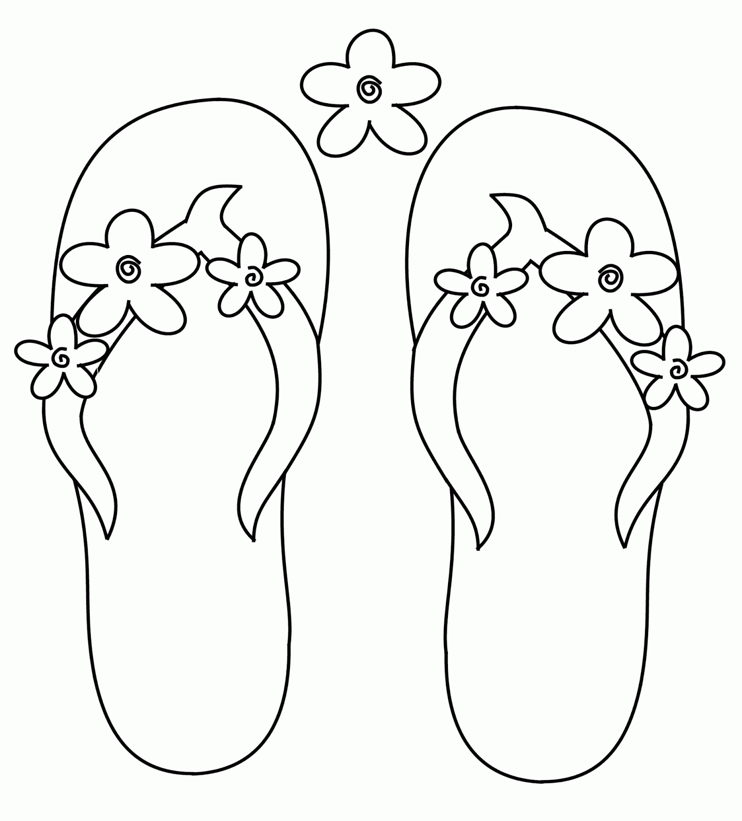 Printable Flip Flop Template