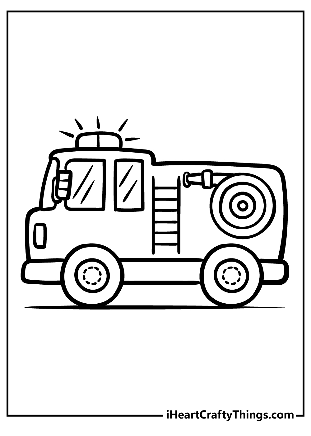 Printable Fire Truck Coloring Pages Updated 2023 