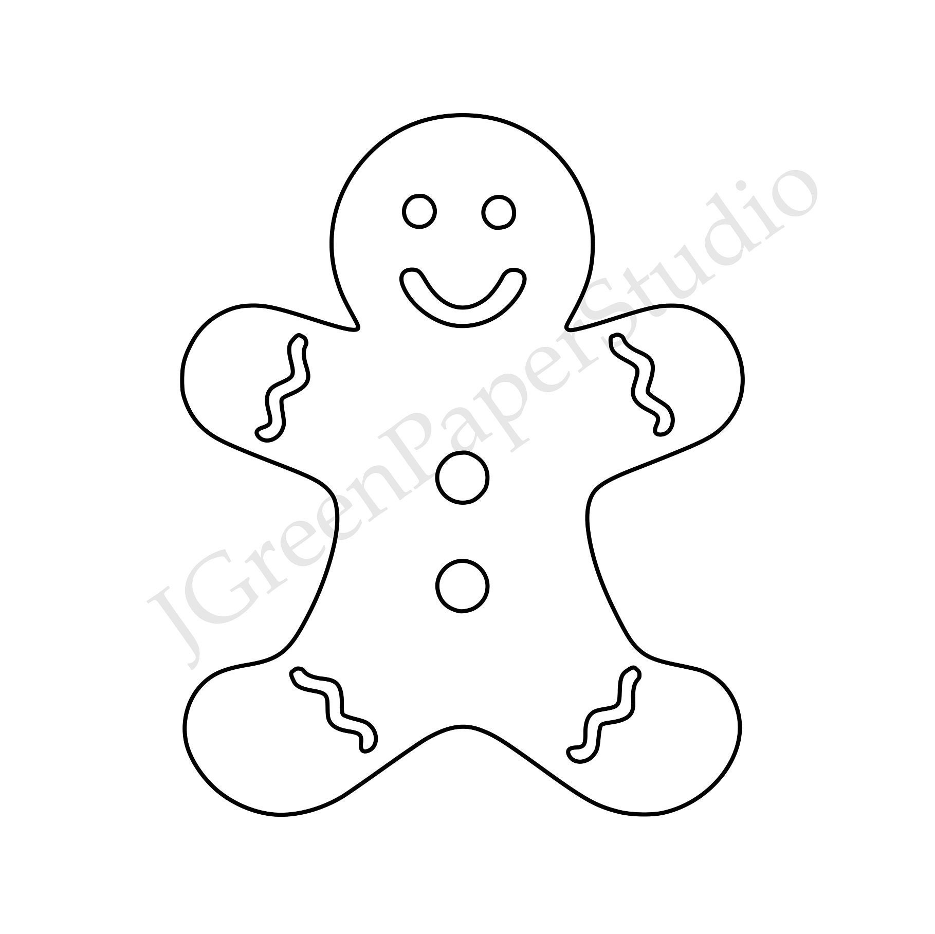 Gingerbread Man Printable Template