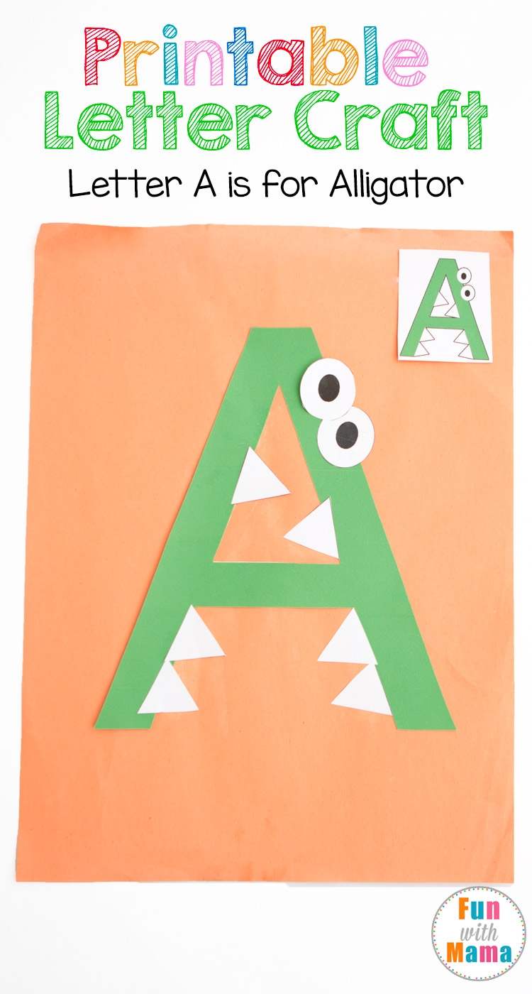 Printable Letter A Crafts A Is For Alligator