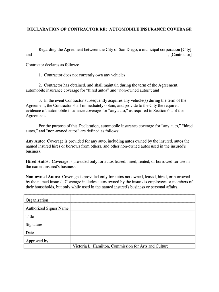 Printable Renters Insurance Template