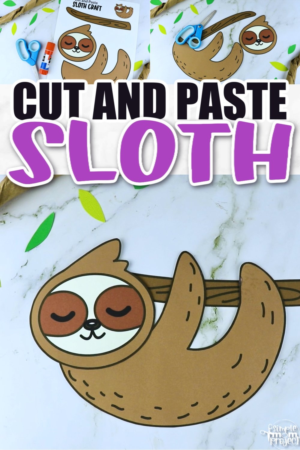 Printable Sloth Craft Template