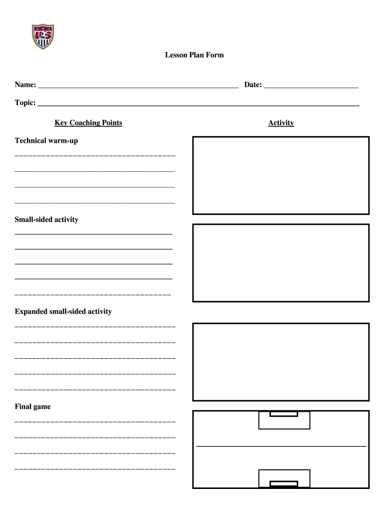 Soccer Practice Plan Template Fill Online Printable Fillable Blank PdfFiller