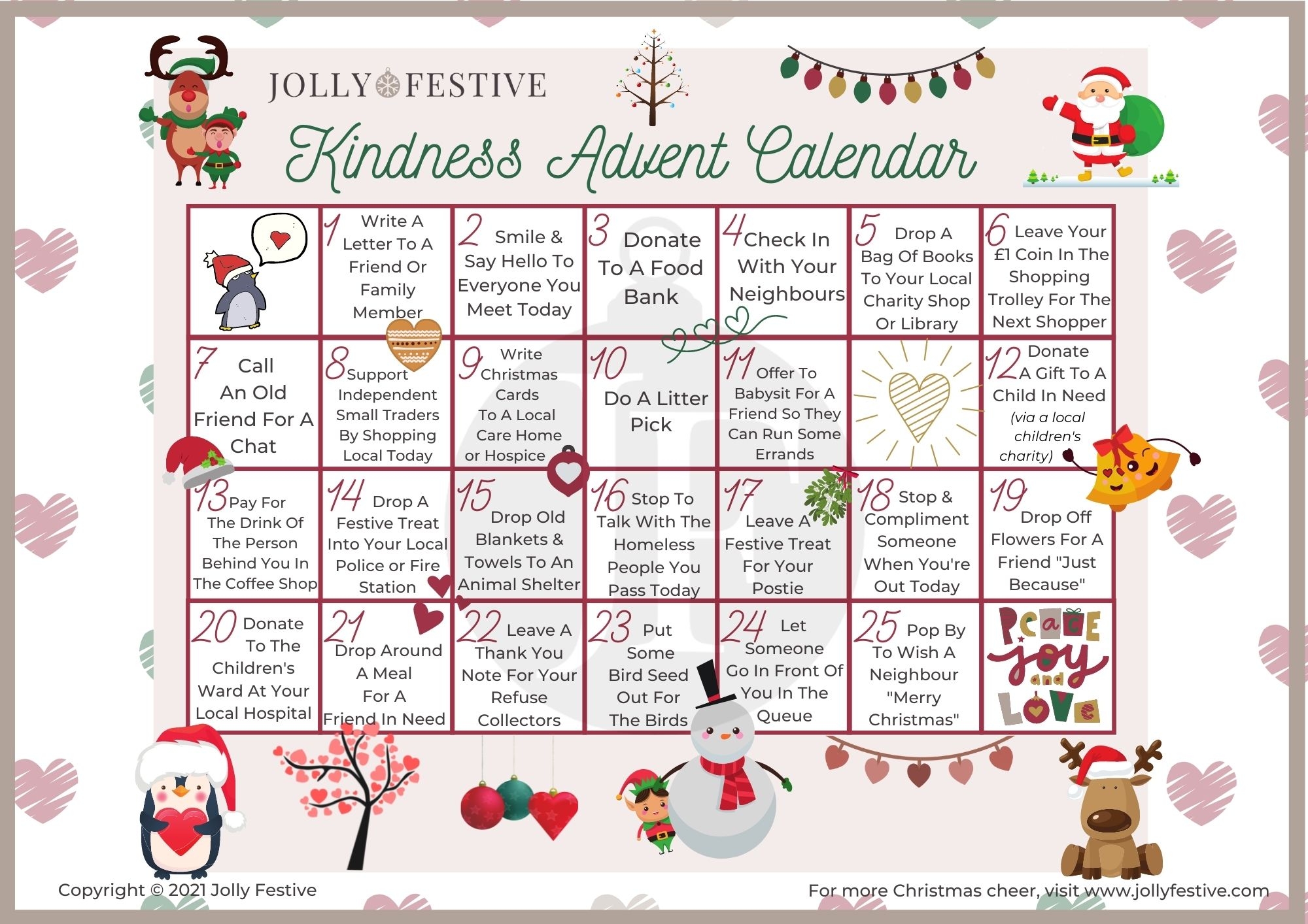 Spread Joy With A Kindness Advent Calendar Jolly Festive
