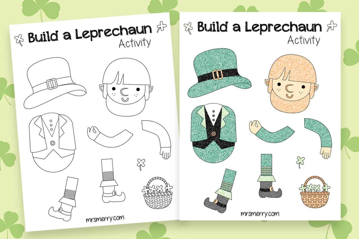 Template Build A Leprechaun Printable