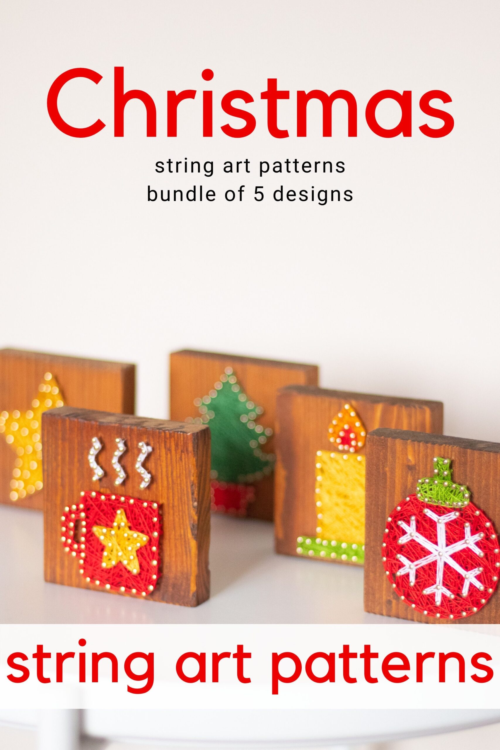 Printable Christmas String Art Templates