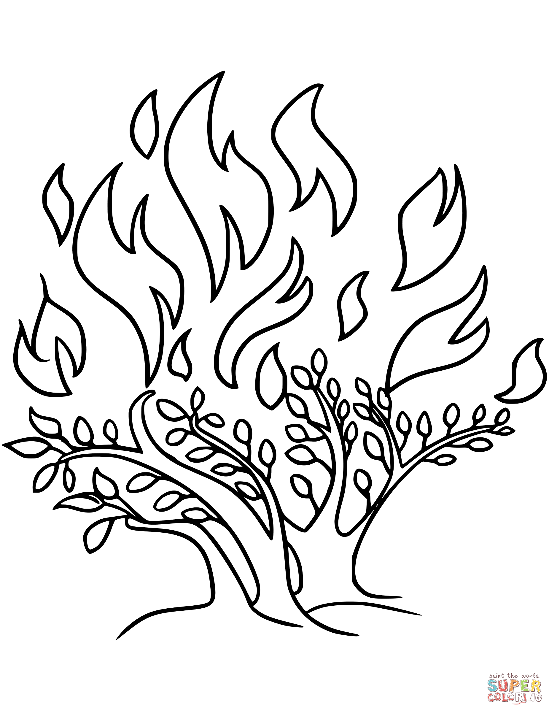 The Burning Bush Coloring Page Free Printable Coloring Pages P ginas De Colorir Da B blia B blia Sar a Ardente