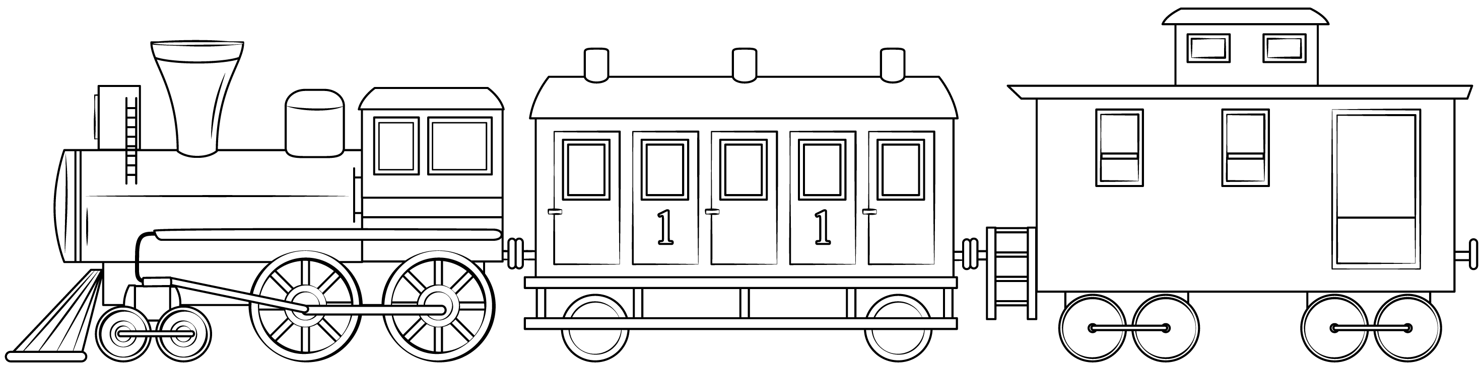 Printable Train Cut Out Template