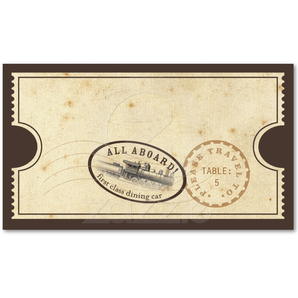 Free Printable Vintage Train Ticket Template