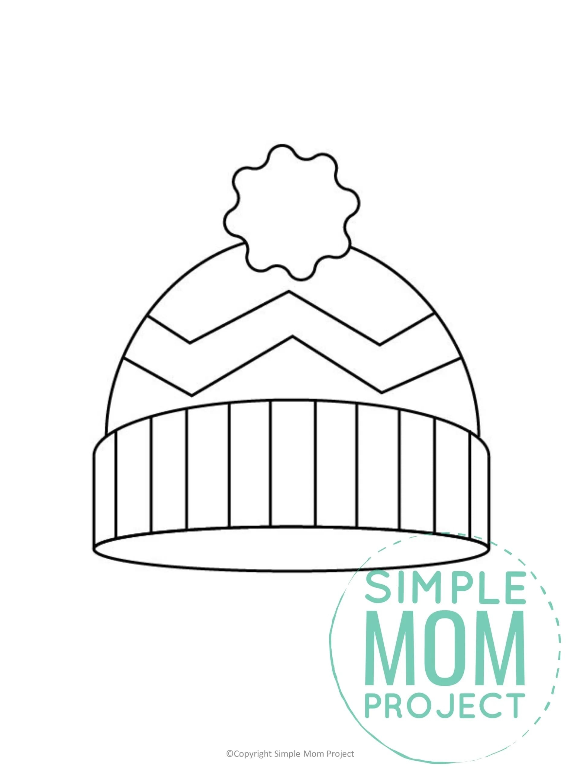 Winter Printable Templates Winter Hat Craft Hat Template Winter Crafts For Kids