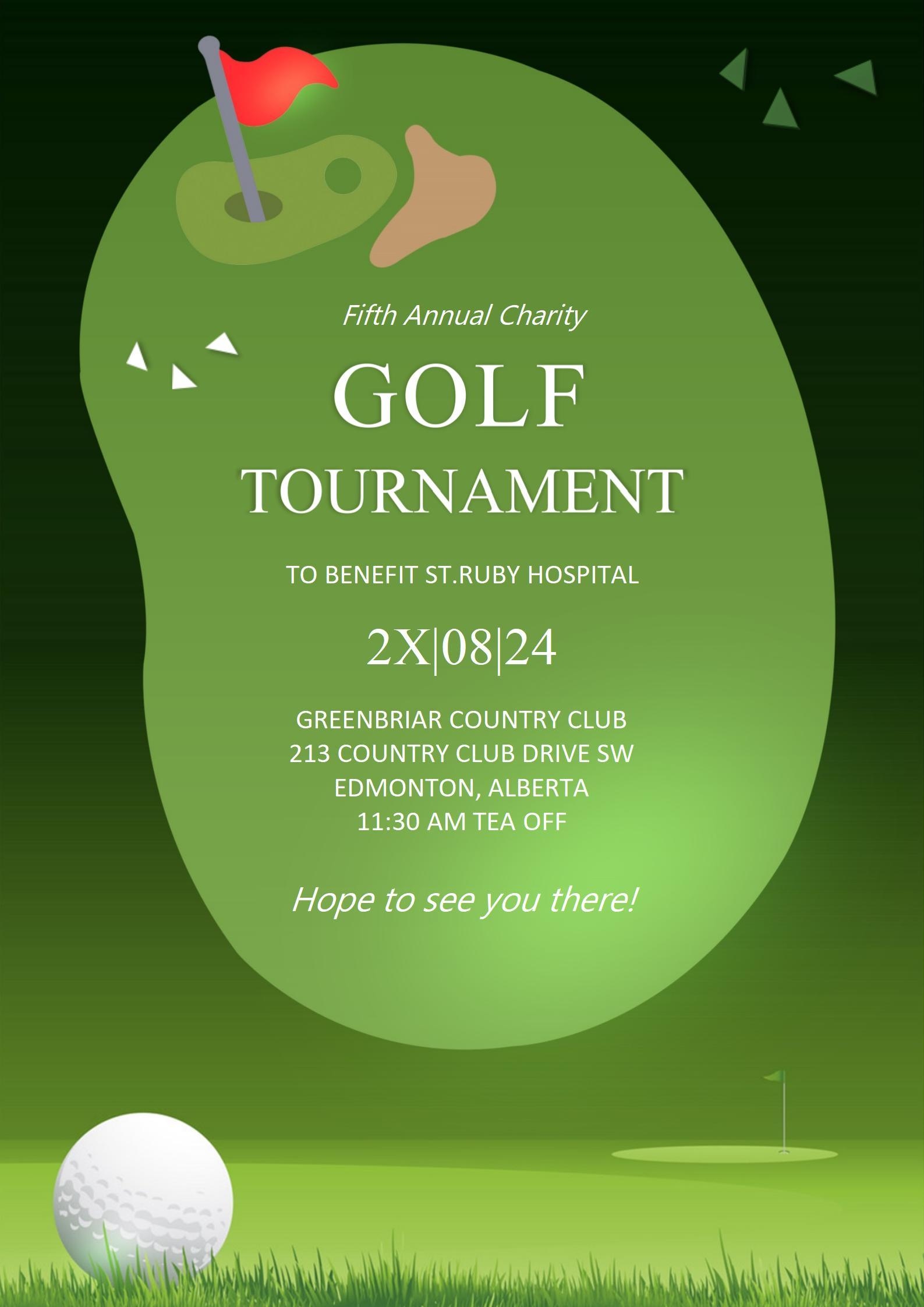 WORD Of Fairway Golf Invitation docx WPS Free Templates