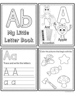 ABC Mini Book Printable Alphabet Letter Mini Book