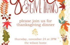 Customizable Thanksgiving Invitation Free Printable