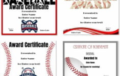 Free Editable Baseball Certificates Customize Online Print At Home