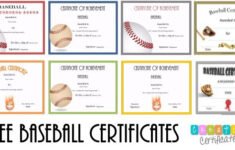 Free Editable Baseball Certificates Customize Online Print At Home