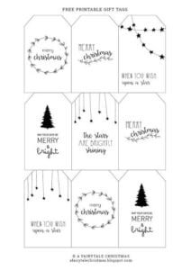 Free Printable Gift Tags Fairytale Christmas Modern Black And White Christmas Gift Tags Diy Christmas Gift Tags Free Christmas Gift Tags Printable