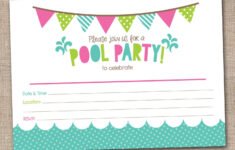 Free Printable Pool Party Birthday Invitations Backyard Design Ideas Free Party Invitation Templates Free Party Invitations Party Invite Template