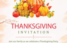 Free Printable Thanksgiving Invitations Editable Or Print As Is