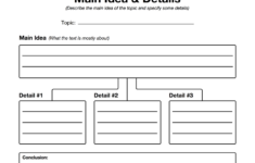 Main Idea Graphic Organizer Free Printable Paper