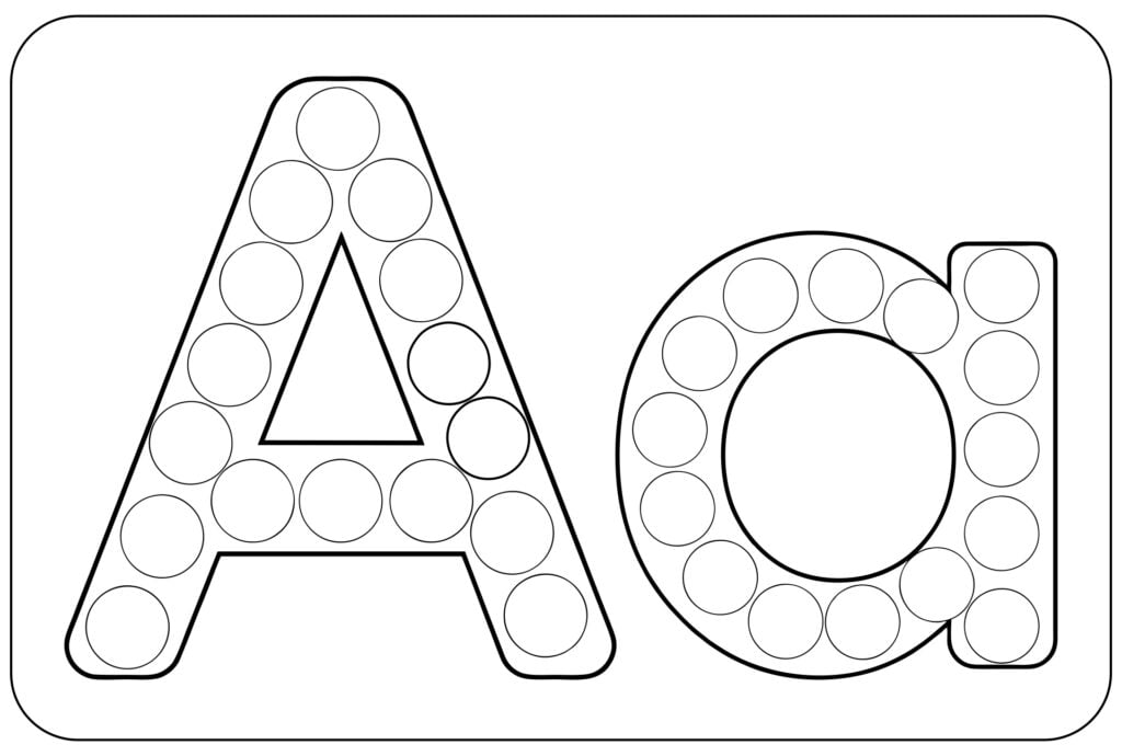 Printable Dot Letters For Preschool - Free Printable