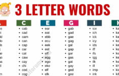 3 Letter Words List Of 1000 Words That Have 3 Letters In English ESL Forums