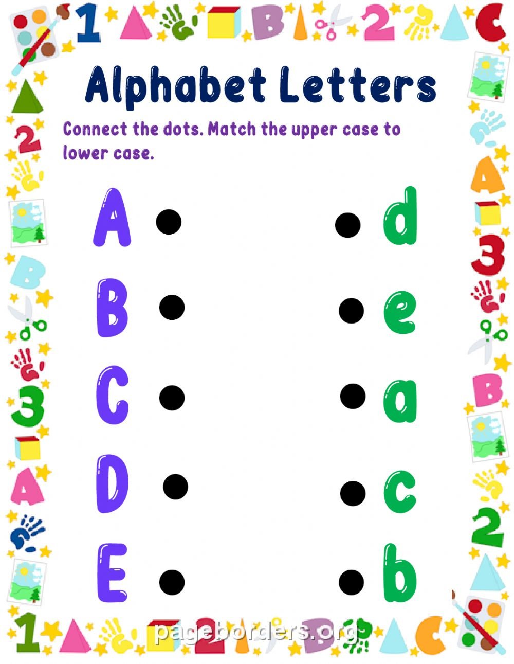 Alphabet Letters Worksheet - Free Printable