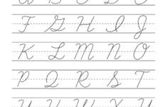 Cursive Handwriting Worksheet Free Kindergarten English Worksheet For Kids