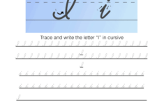 Cursive I Learn To Write The Cursive Letter I My Cursive
