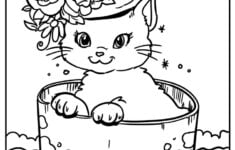 Cute Cat Coloring Pages 100 Unique And Extra Cute 2022