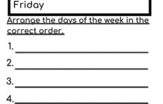 Day In A Week Worksheet