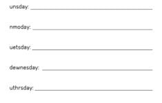 Days Of The Week Worksheets Printables 50 Free Pages Printabulls