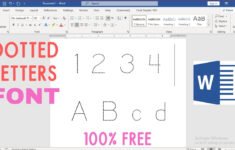 Dotted Letters Font In Word FREE Tracing Letters For Toddlers In Microsoft Word YouTube