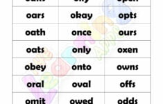 Download Free Printable 4 LETTER WORD STARTING WITH O