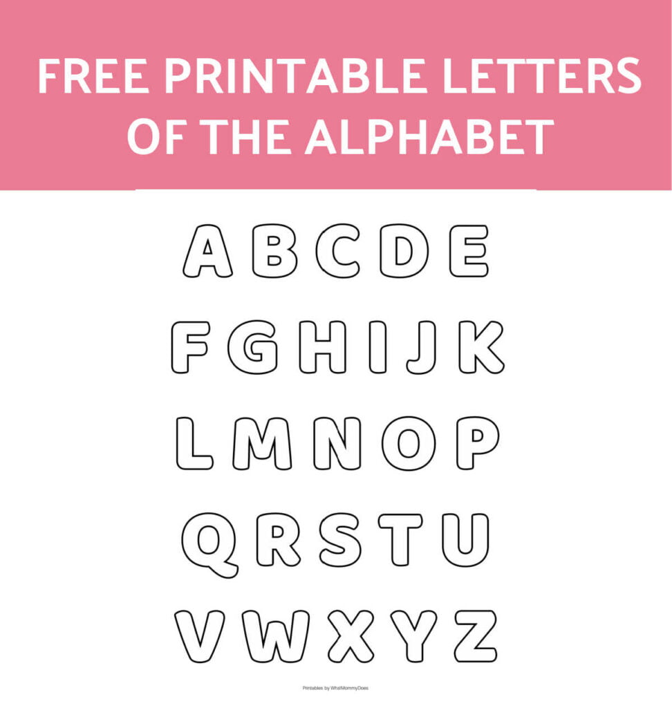 Free Large Printable Alphabet Letters - Free Printable