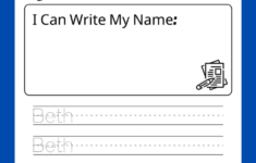 Free Editable Name Tracing Sheets For Beginning Writers